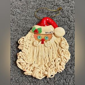 Vintage Santa Claus Beard Christmas Ornament Aruba 4”